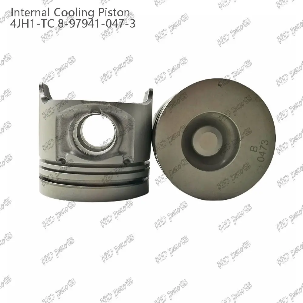 Piston 4JH1-TC Internal Cooling Combustion Chamber 45mm 8-97941-047-3 For Isuzu Diesel Engine Parts