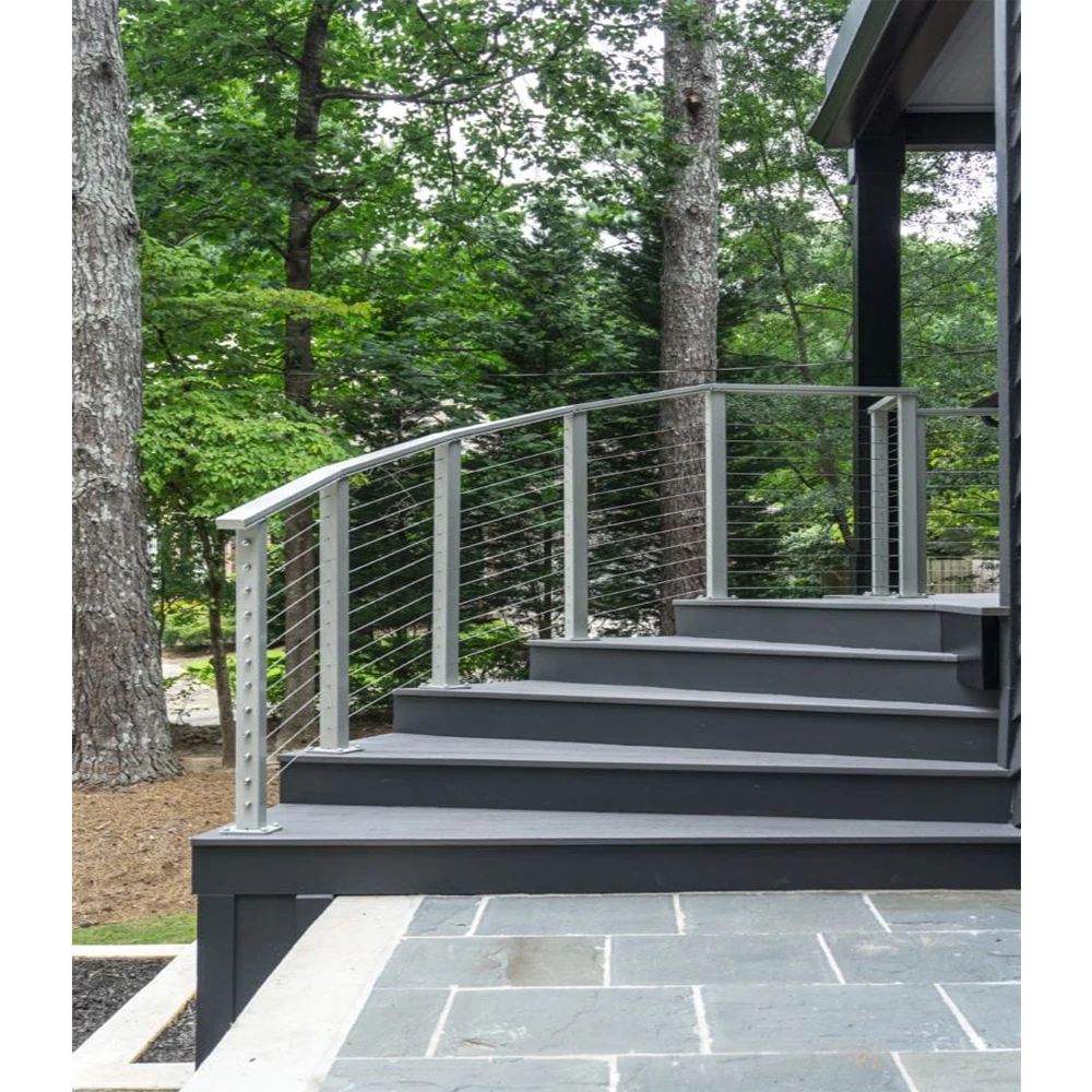 Factory cheap price indoor stair modern design 304 stainless steel cable post railing
