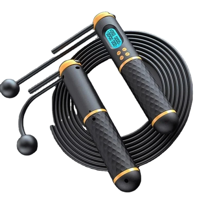 2 In 1 Multifun Speed Skipping Rope With Digital Counter Professional Ball Bearings And Non-slip Handles Jumps And Calorie Count