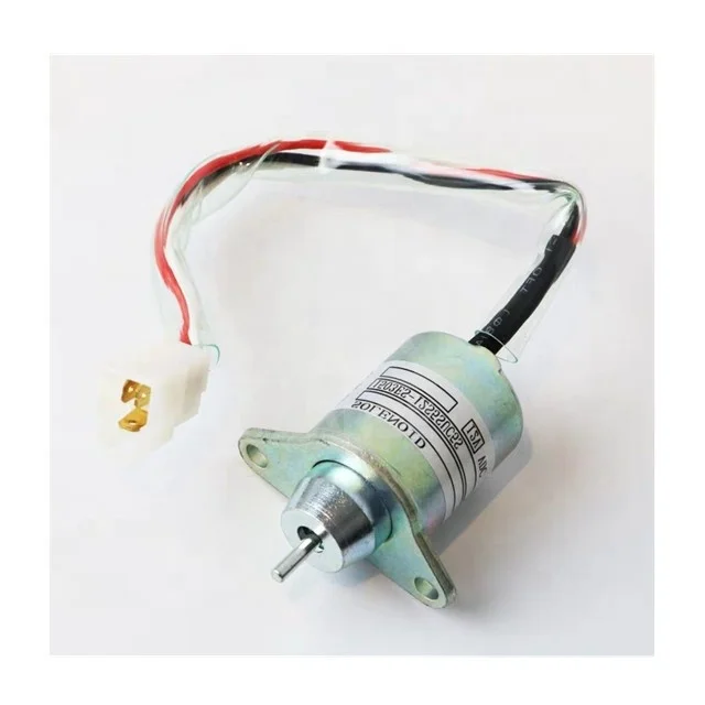 3864274 Shutoff Solenoid 6BT5.9 For Excavator Machinery Parts 24V Stop Solenoid Valve