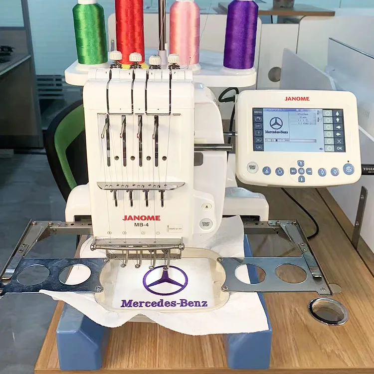Janome MB-4 многофункциональная вышивальная машина высокое качество одноголовная вышивальная ткань шляпы для вышивальной машины