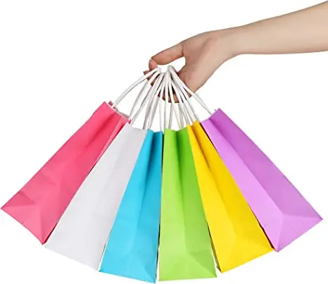 Wholesale cheap personalize Colorful cute small gift kraft paper candy bag for parties