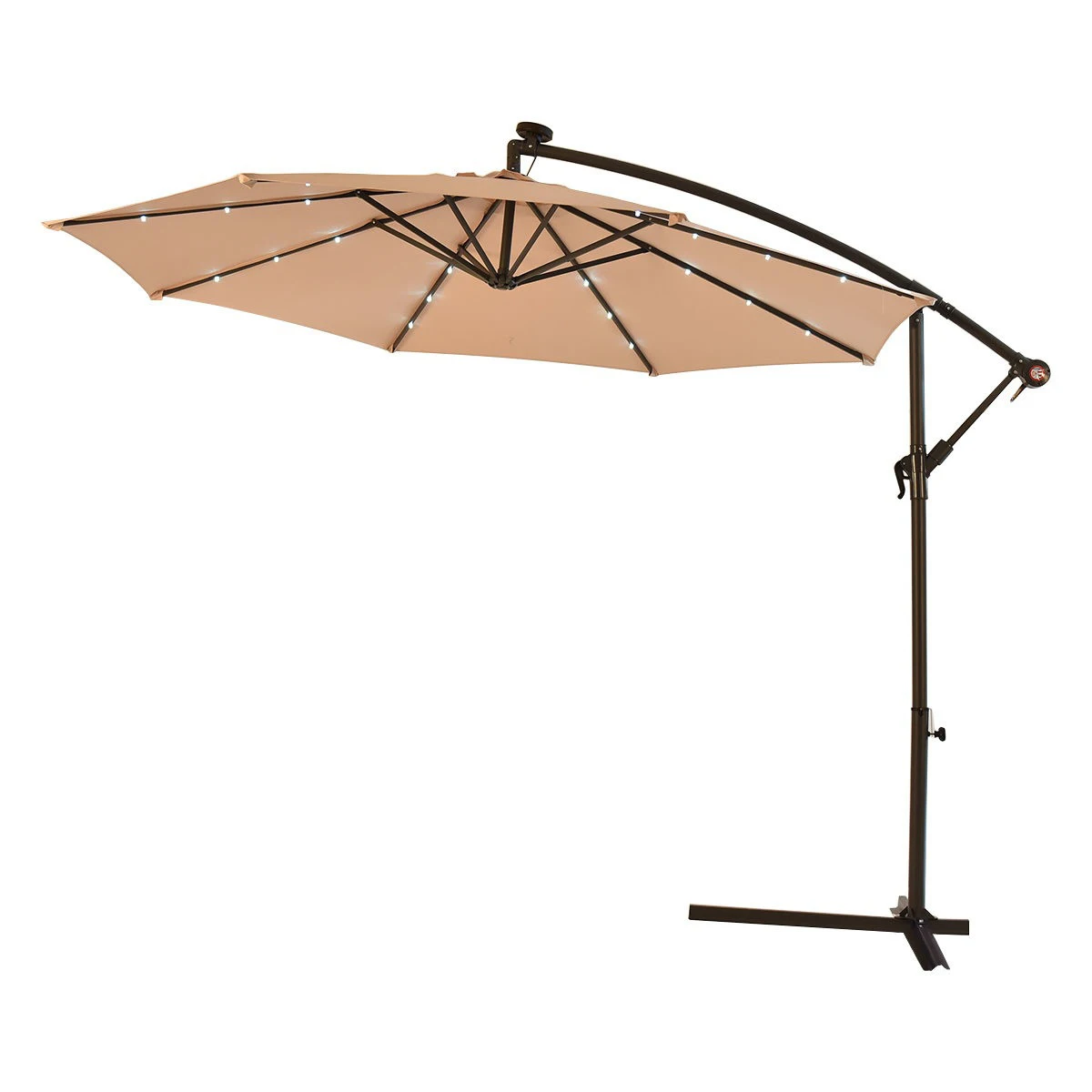 
LED Sun lighting parasol patio umbrella With solar lamp fishing umbrella 