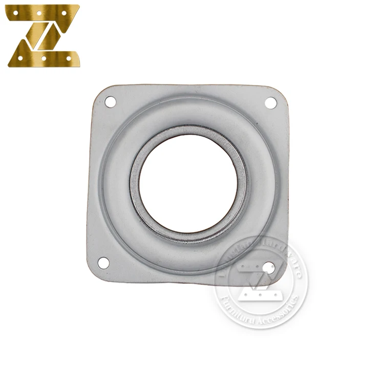 3 inches Lazy Susan square swivel plate turntable flat bearing hardware plate for rotating indoor furniture and display stand