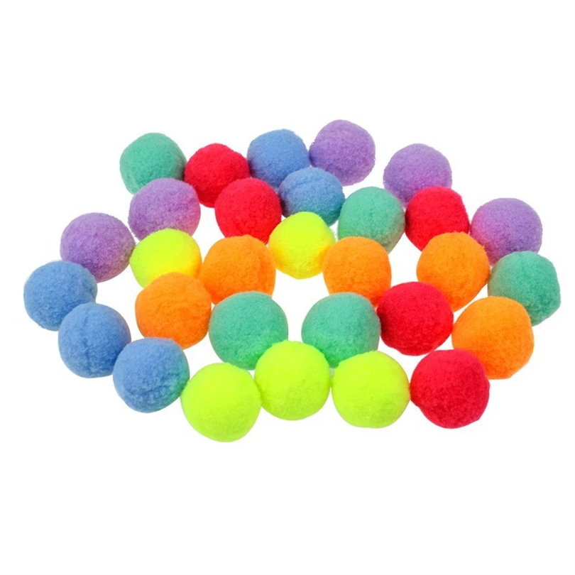 Lightweight Interactive Cat Toy Balls Fluffy Balls Colorful In Reusable Pet Teeth Cleaning And Grinding Pet Toy Balls