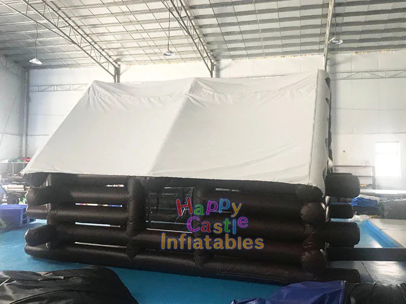 Custom  log cabin inflatable bounce house inflatable log cabin tent house tent for sale
