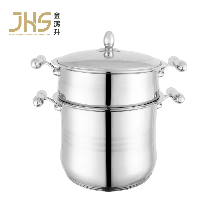 Jiangmen Induction bottom couscousier steamer stainless steel couscous soup pot stockpot