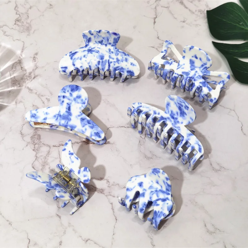 Custom Cute Dog Shape Hair Clips With Logo Biodegradable Acetate Animals Claw Clips For Women Thin Hair