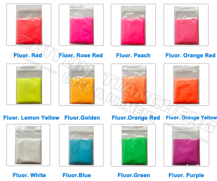 Fine quality powder fluorescent pigment red color for plastic rubber paint