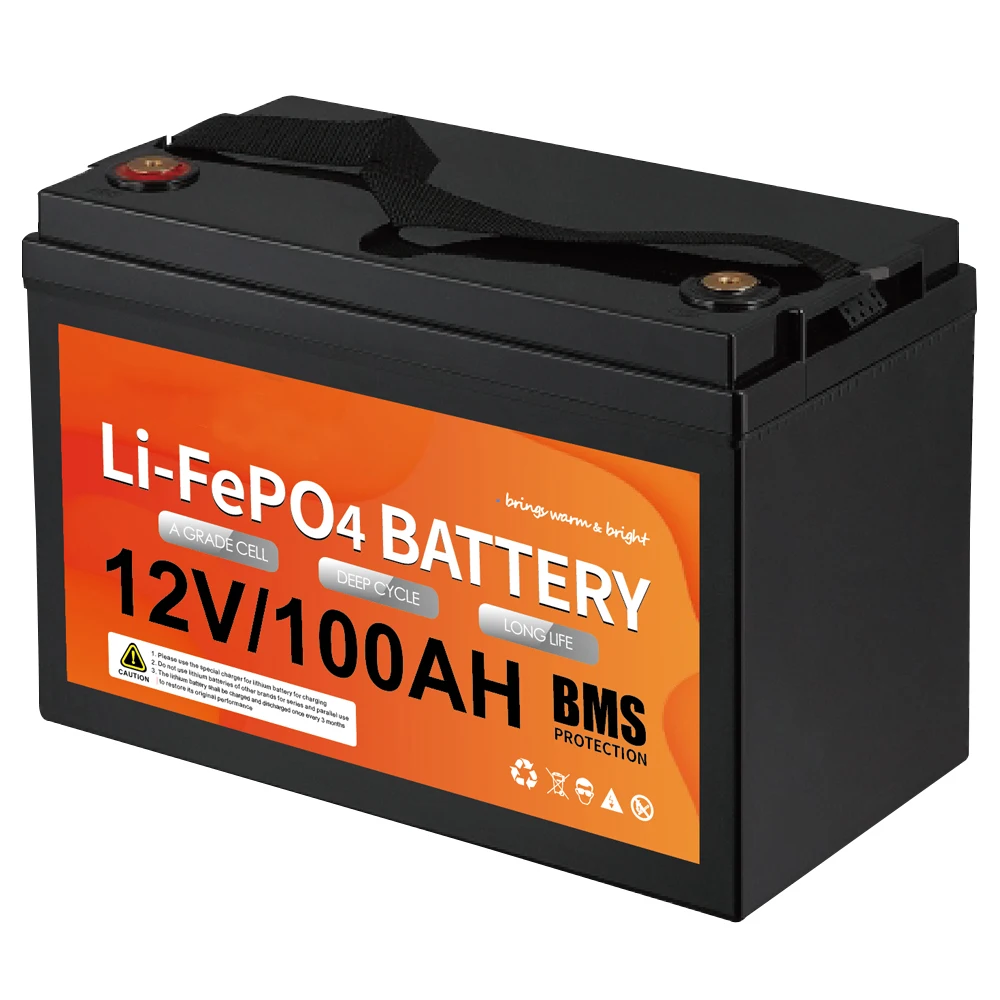 Перезаряжаемая литиевая батарея Lifepo4 12 В 200ah солнечная 100ah