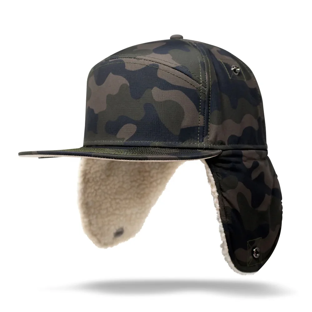 Luxury Waterproof gorras sports cap dad hat ear protector cover hat custom logo men earflap winter hat