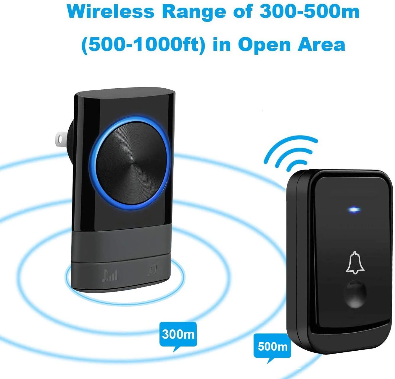 Wireless Doorbell One Drag Two Wireless Pager Intelligent Electronic Home Music Doorbell