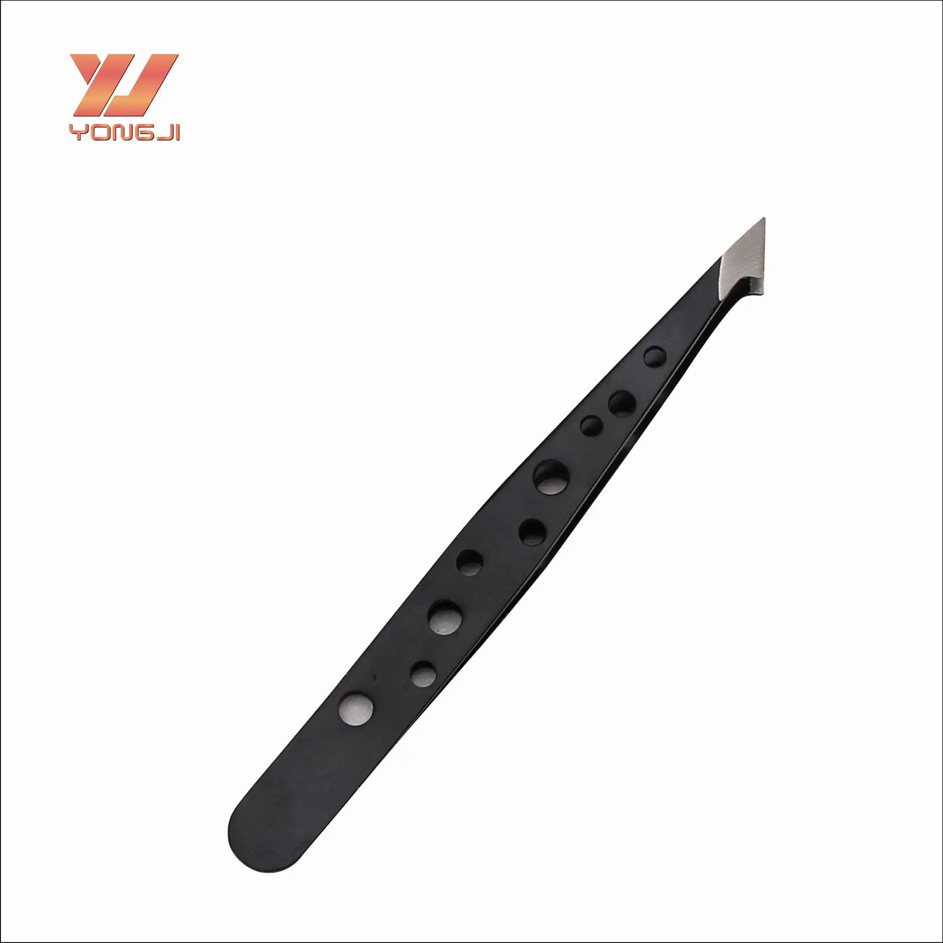 Factory hot sale beauty tool black tweezers stainless steel eyebrow tweezers