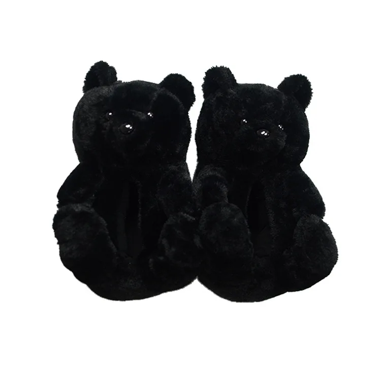 2022 Hot Selling  Panda Teddy Bear Plush Winter Warm Cotton Home Slipper Plush Animal Slipper Plush Toy Women Slipper