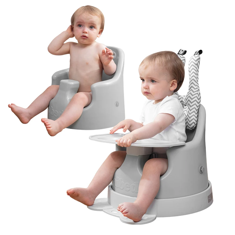 OEM PU waterproof baby dining chair removable and heightened seat baby fixed dining chair