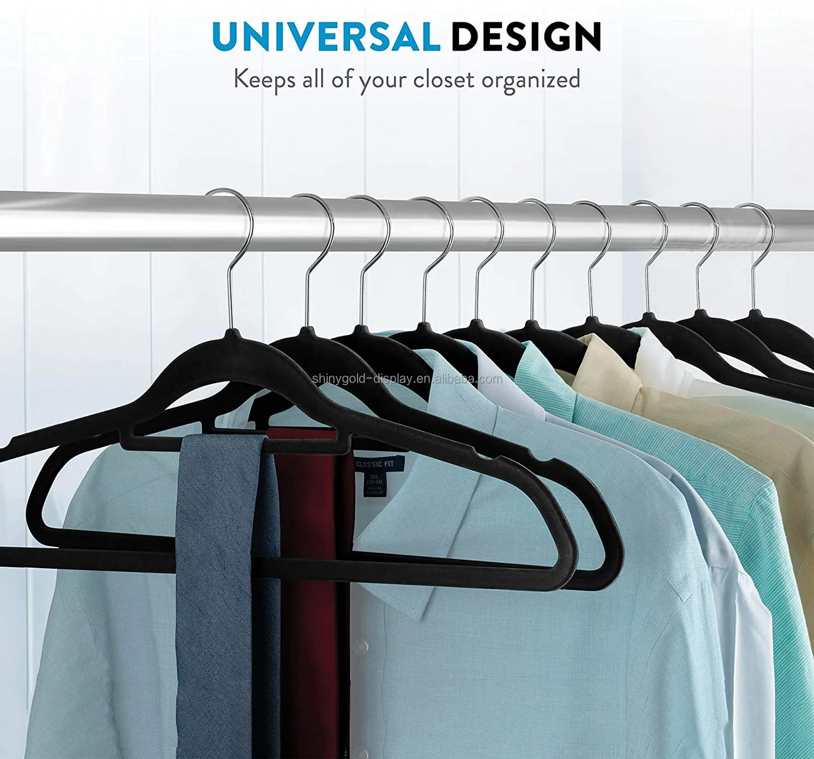 Premium Velvet Hangers 50 Pack Heavy Duty Non Slip Felt Hangers Suit Black Rose Gold Hooks Space Saving Plastic Clothes Hangers