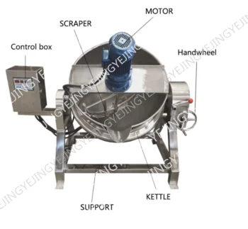 Stainless steel cooking pots Tomato Paste cooking Food Machine/ Mixing Equipment