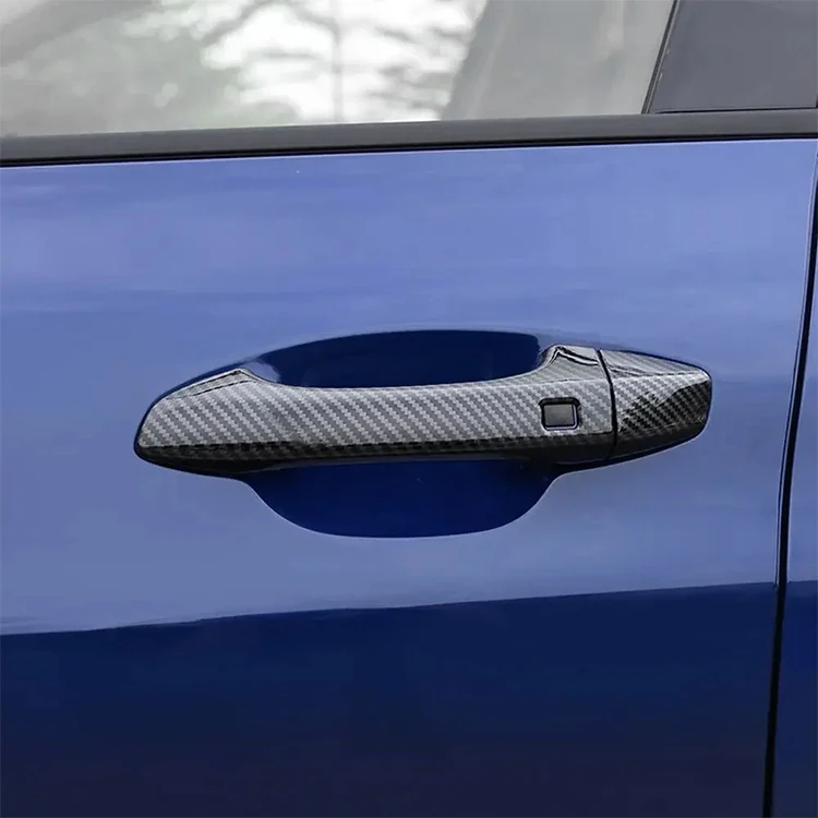 Car Door Handle Cover Bowl Scratch Protector Carbon Fiber Stickers Car Auto Accessories Protection Strip For Kia K3 2019+
