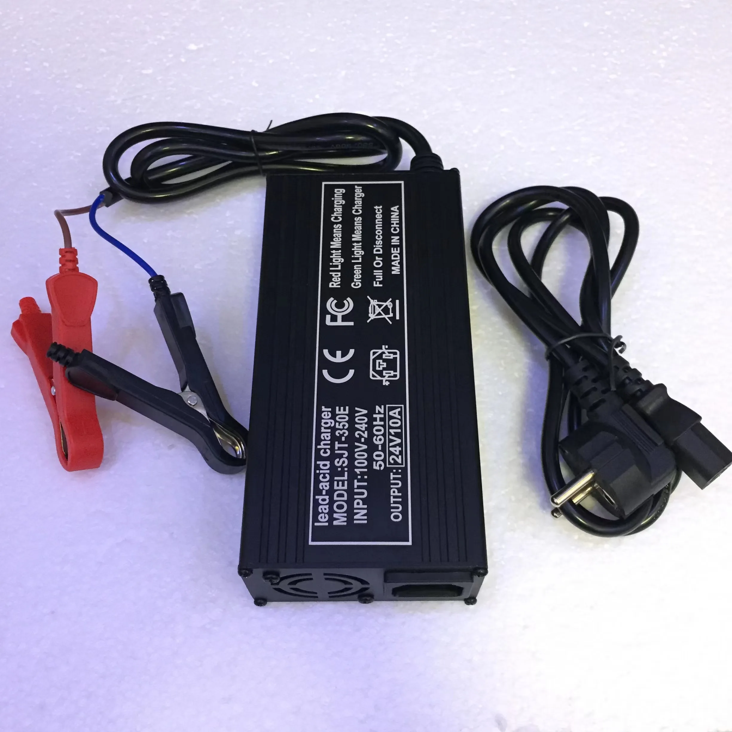 Manufacture 24V10A Fast Charge Electric lead acid Vehicle Battery Charger with alligator clip
