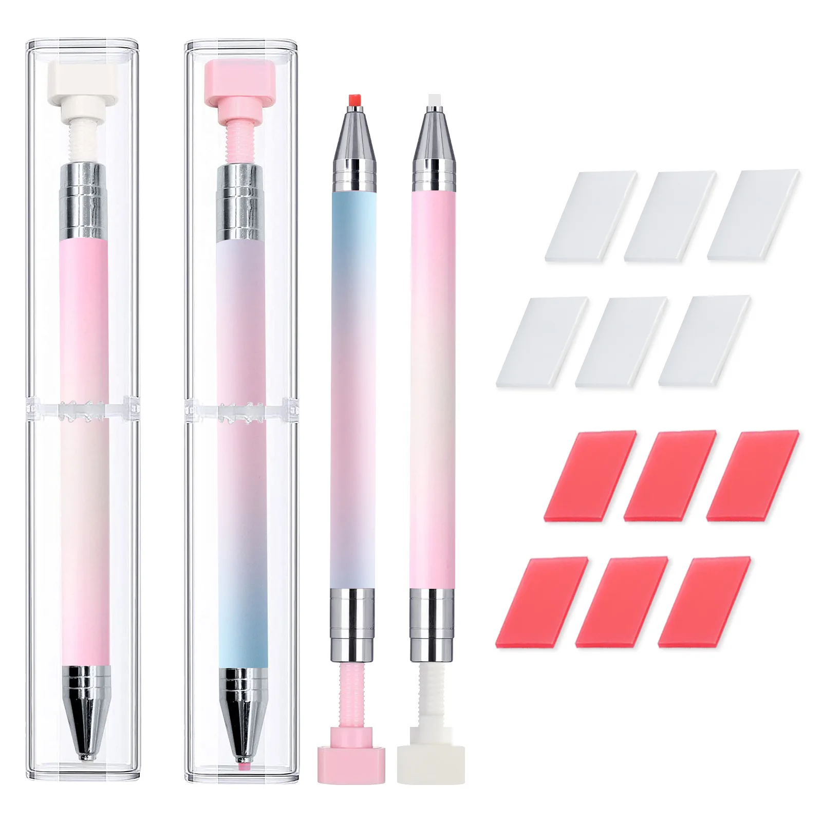 New Arrival: Nail Art Point Diamond Crayons Pen Tool Rotating Suction Stylus for Adhesive Diamond Application on Nails