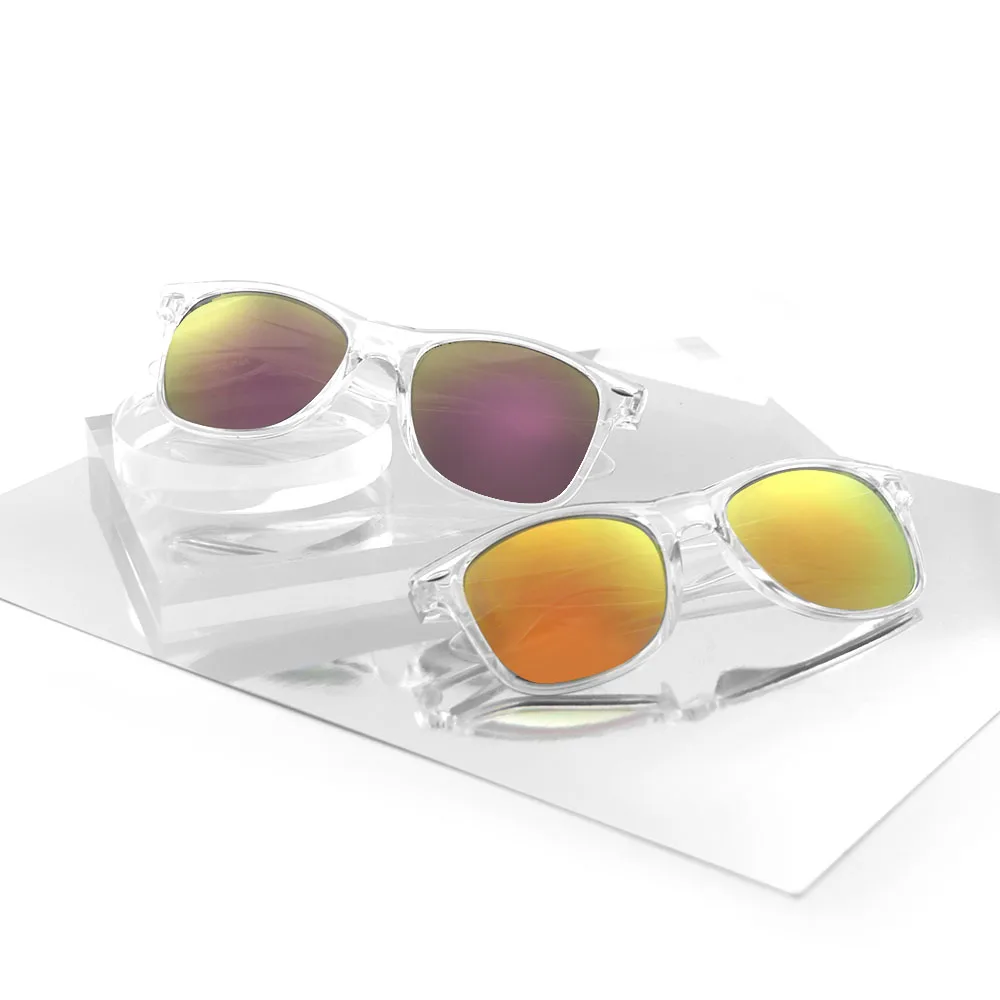 New fashion colorful Mirrored lenses UV400 sunglasses retro classic designer promotion sunglasses