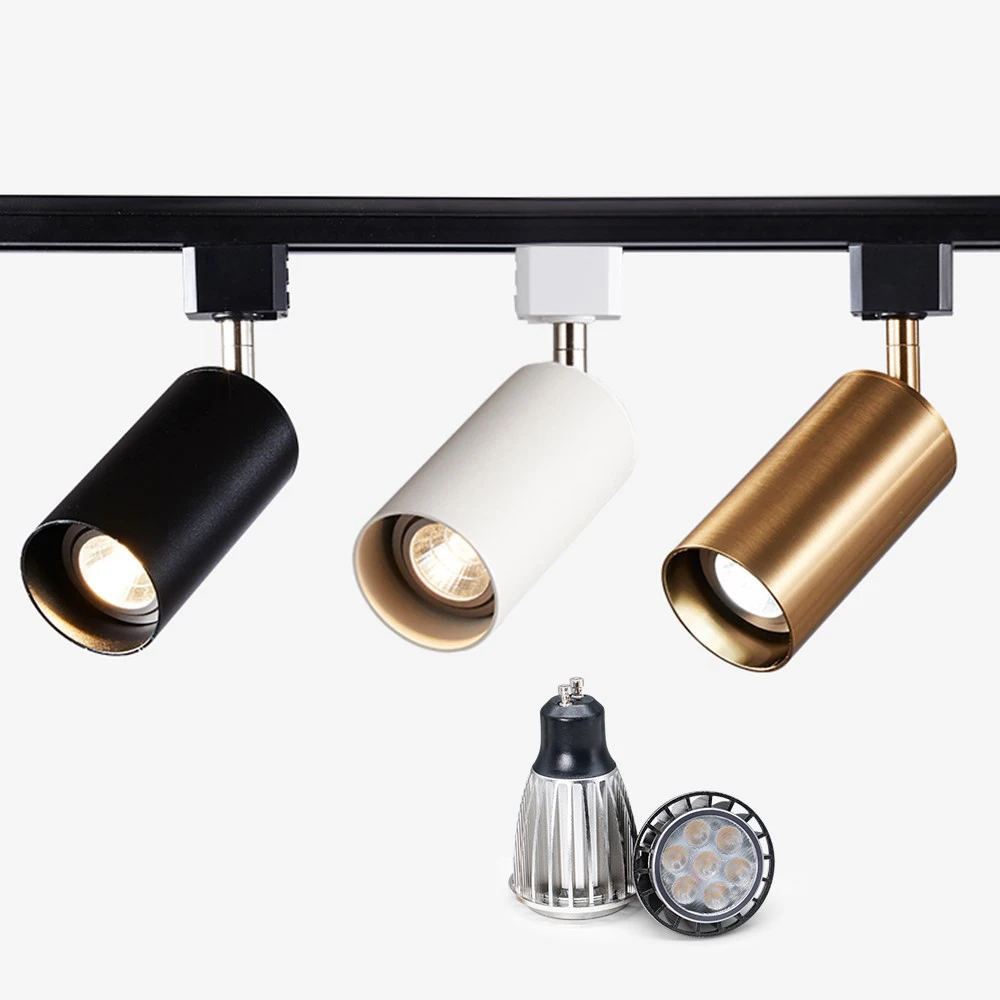 LED Track Light with Relpaceable GU10 Bulb Ceiling Spot Light 2 Wires LED Rail Track Lighting for Shop Store  Led Spotlight