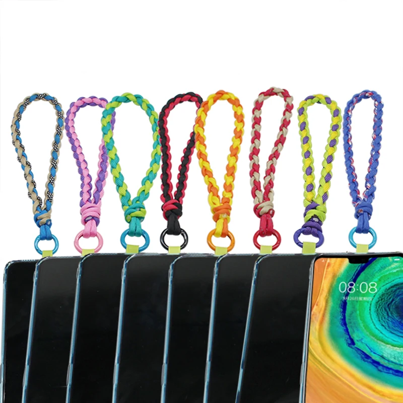 Custom Handmade Fashion Paracord Wrist Phone Holder Strap Lanyard for All Phone Models