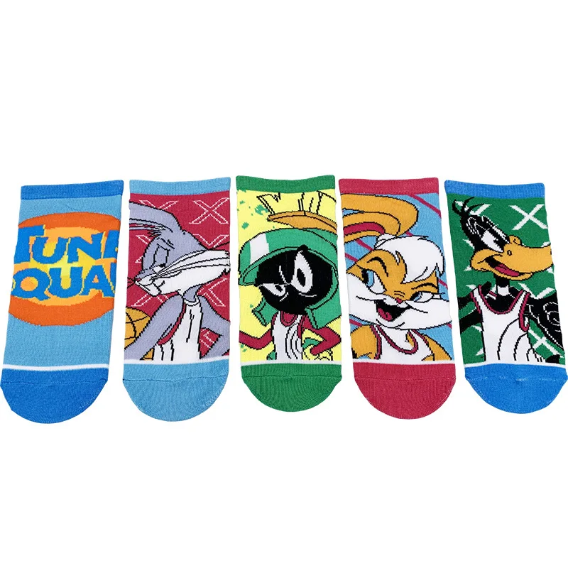 Socks Calcetines Animado Korea Style Rabbit Cute Funny Cartoon Sock Breathable Cotton Anime Short Boat Fashion Women Ankle Socks