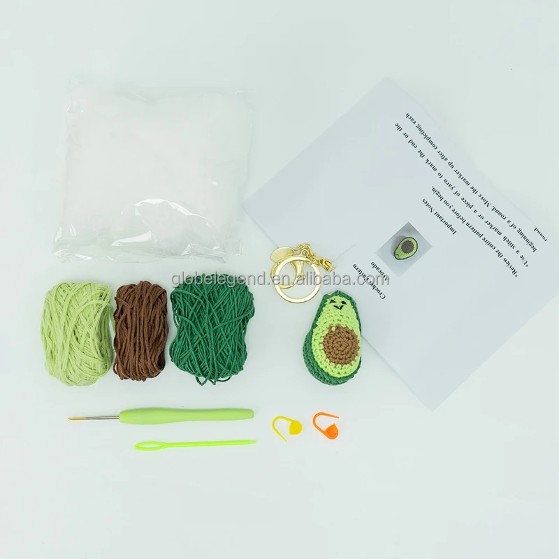 Fruits Design Knitting Crochet Fruit Avocado Snap Crochet Toys Handmade Amigurumi crochet kit