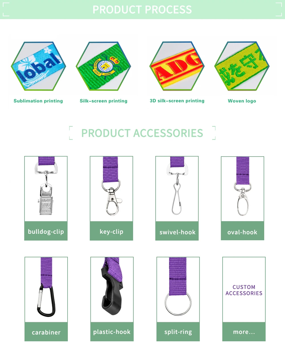
Custom Safety Lanyard Necklace Woman Badge Holder Necklace Chain Lanyards For Card Holder And Key Chain 