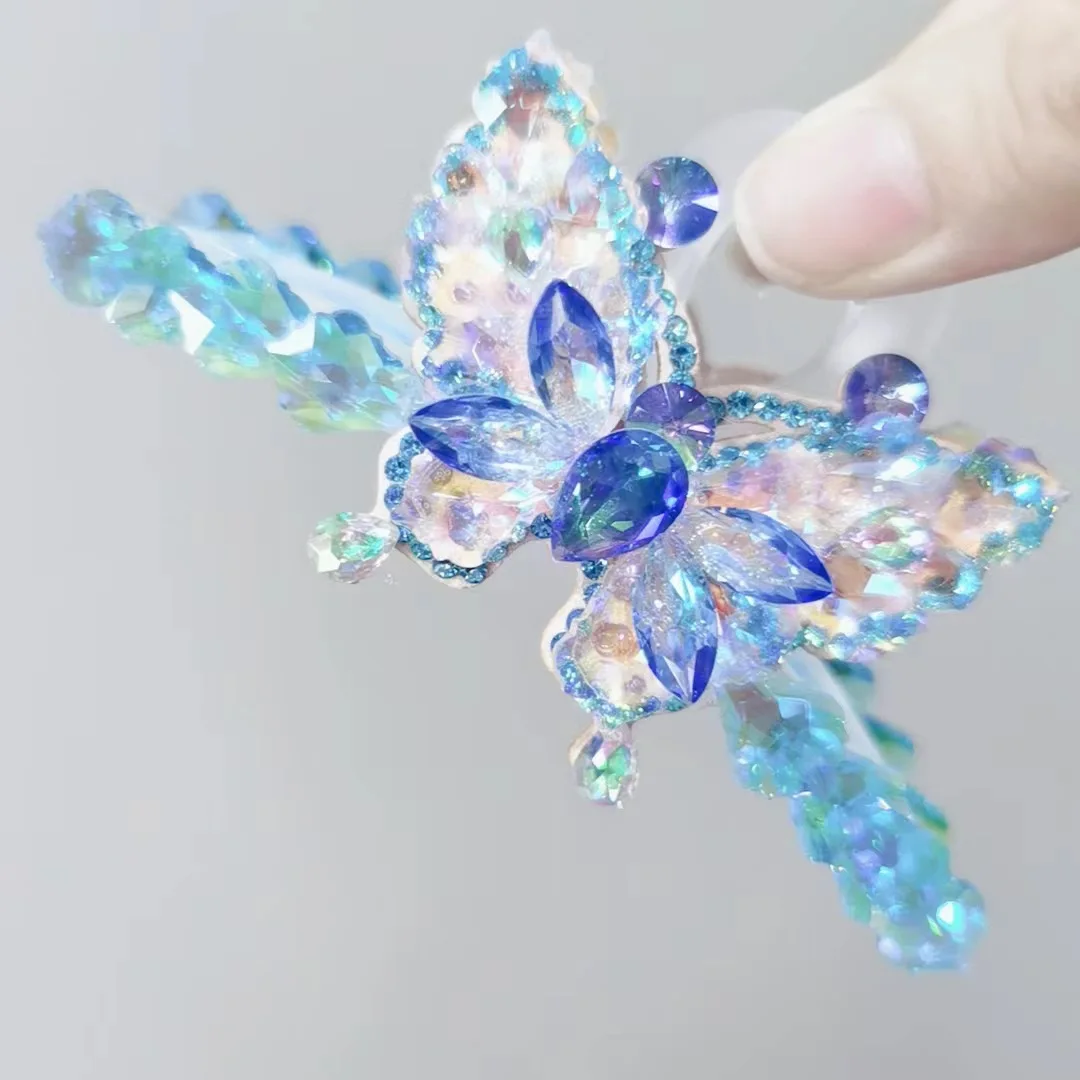 New Korean Women Hair Claw Hair Clip Flower Rhinestone Large Grab High-end Luxury Headwear Hair Accessories