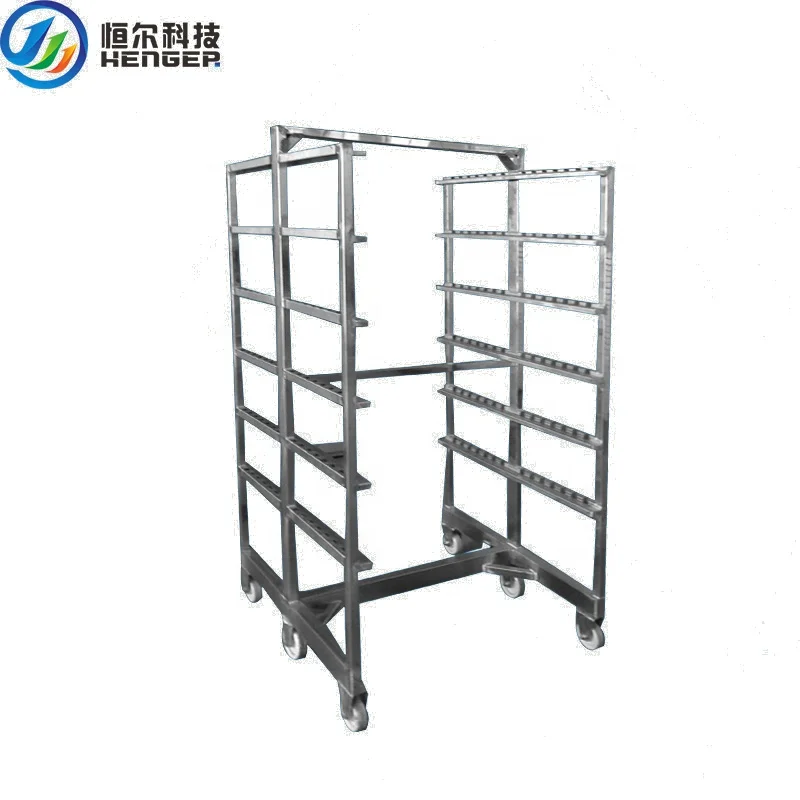 Stainless Steel Hanging Sausage Trolley for Sausage Production Factory