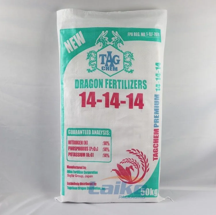 Accept custom logo 25kg 40k 50kgs big plastic nitrogen fertilizer packaging bags trade for urea fertilizer