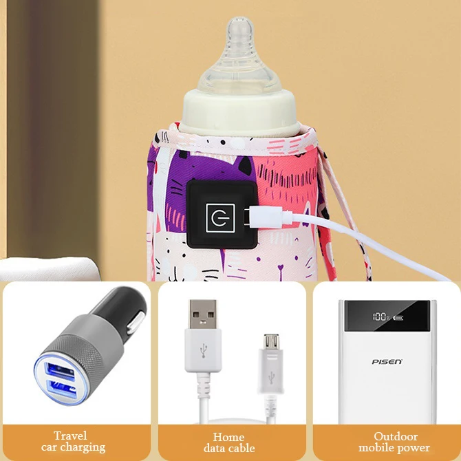 smart baby 12v bottle warmer multiple colour usb portable milk bottle warmer