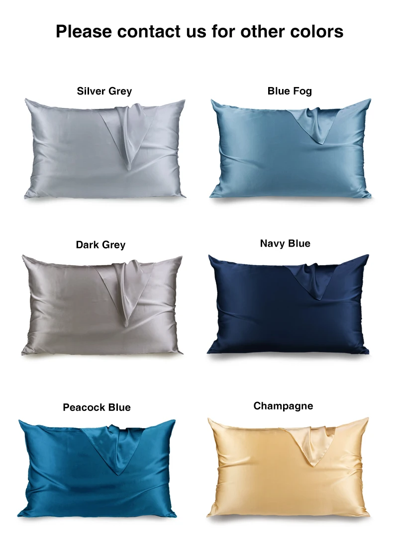 Fashion Box Packaging White Zipper 18Mm Pure Mulberry Silk Pillowcase