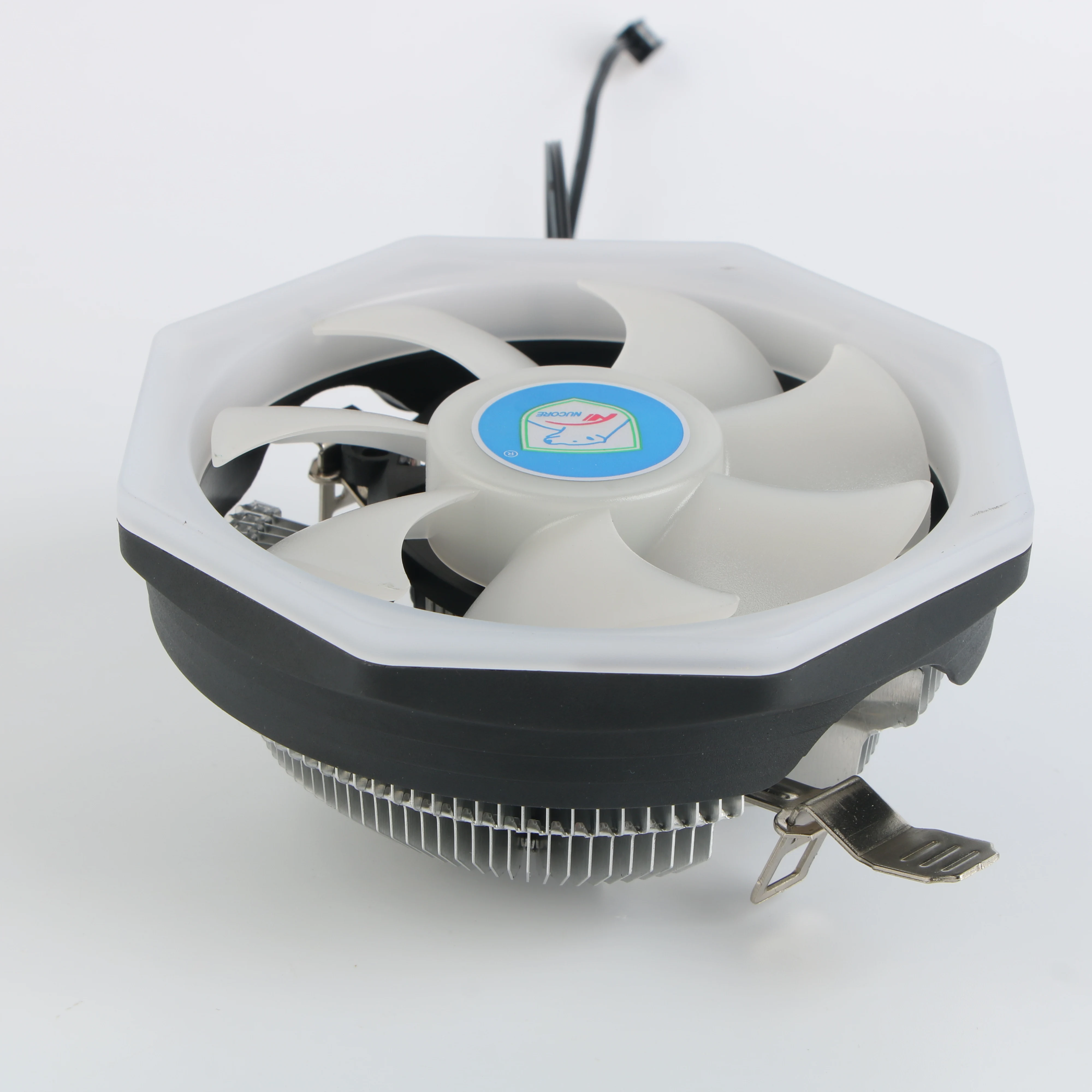 Wholesale price petal 15 lamp pure aluminum fin CPU COOLER octagon fans cpu cooler