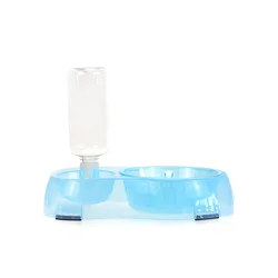 Colorful Neck Protective Dog Bowl Water Bottle 2 In1 Pet Bowls Set No-spill Dog Water Bottle