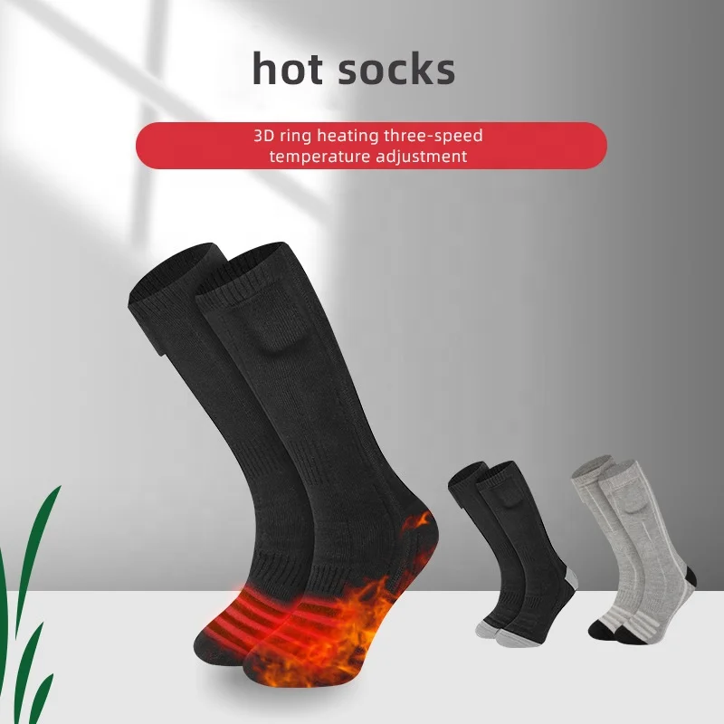 Wholesale Custom Winter Outdoor Ski Women Men Rechargeable Battery Electric Heated Socks
