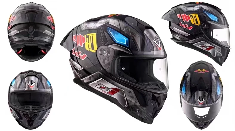 2024 DOT ECE Certified Large Tail Full Helmet Electric Racing Off Road  Motorcycle Helmet Motocross Helmet