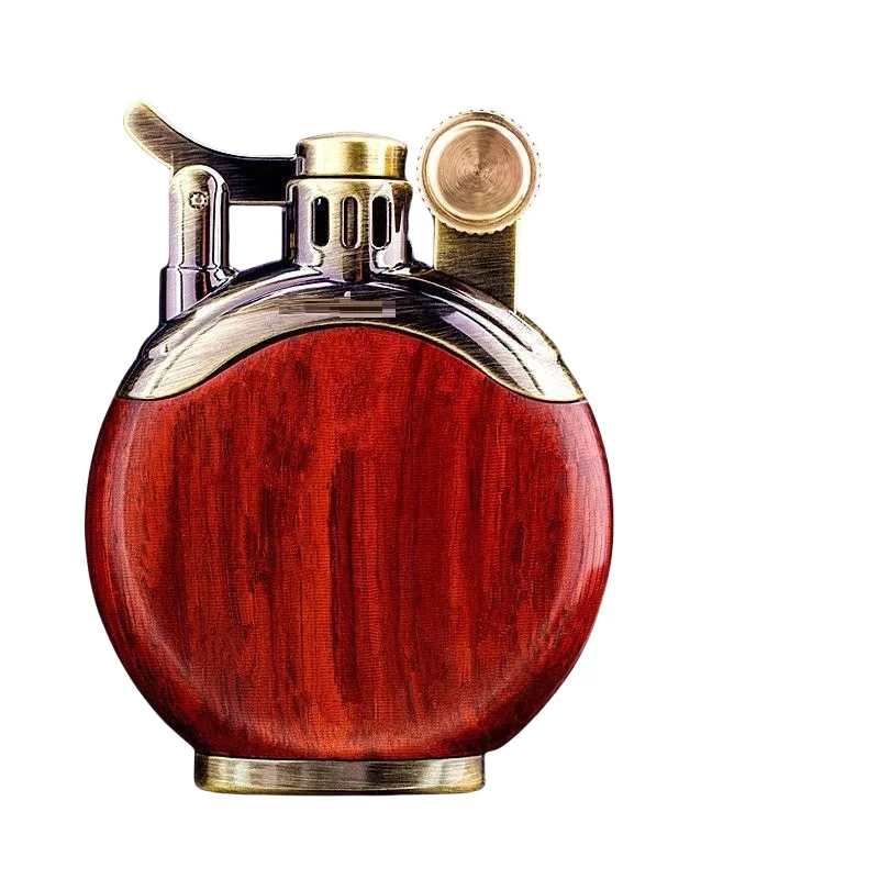 Hot Selling Retro Personalized Grinding Wheel Windproof Lighter Metal High Quality Reusable Kerosene Lighter