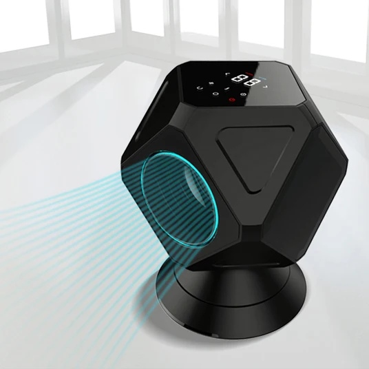 portable 120v heat & cool bladeless circulator dc desk electric ceramic heater