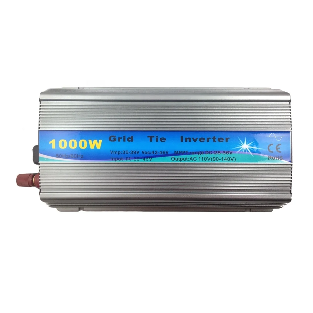  1000 Вт сетки галстук инвертора 110V 220V инвертор переменного тока DC 22-с алюминиевой крышкой 50В со слежением за максимальной точкой мощности немодулированного синусоидального сигнала для панели солнечных батарей система