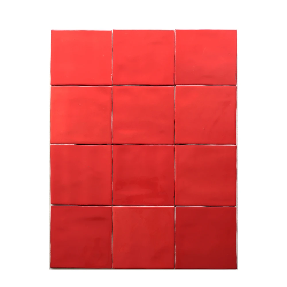 Modern Classic Red Color Wall Tiles Apartment Interiors Classic Style Borders Accents Heat Insulation Antibacterial Firebrick