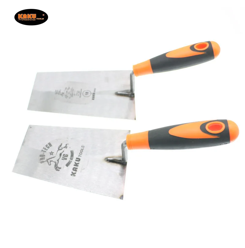 KAKU Float Trowel Square Plastering Trowel Bucket Hardened Tempered Steel Bricklaying Trowel