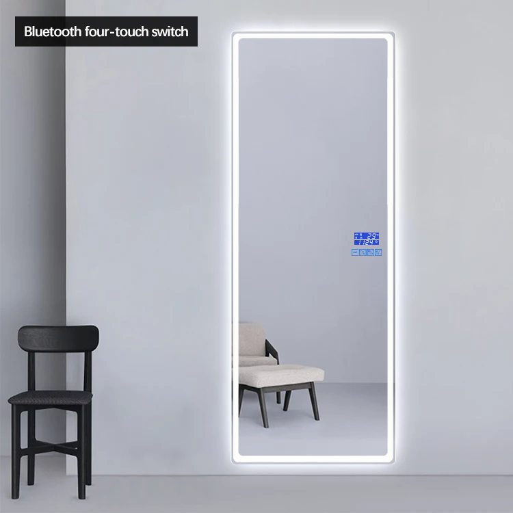Full Length Large Led Floor Mirror Oversized Rectangle Dressing Mirror for Bedroom
