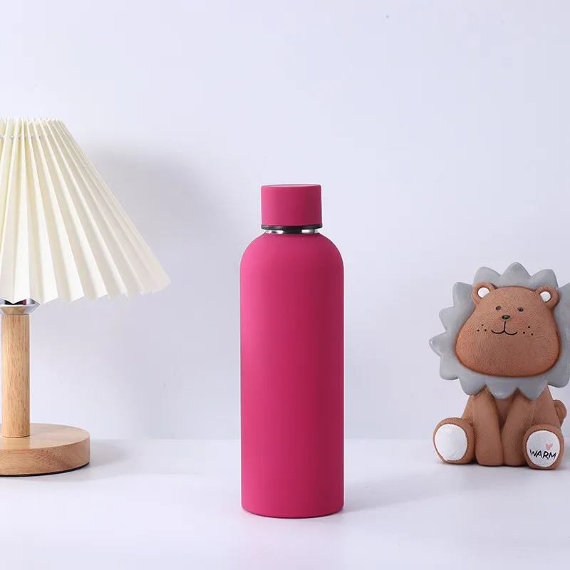 Custom Small Mouth 17Oz Rubber Paint Insulation Stainless Steel Water Bottle vacuum flasks & thermos bottle Colorful