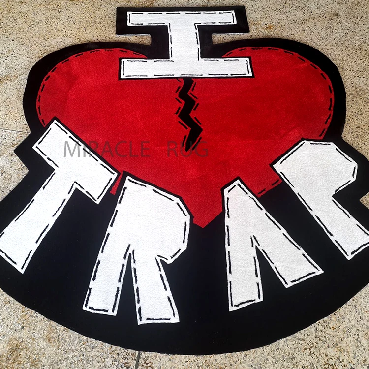 Vampire Hug The Earth Pattern Door Mat Handmade Custom Size Acrylic