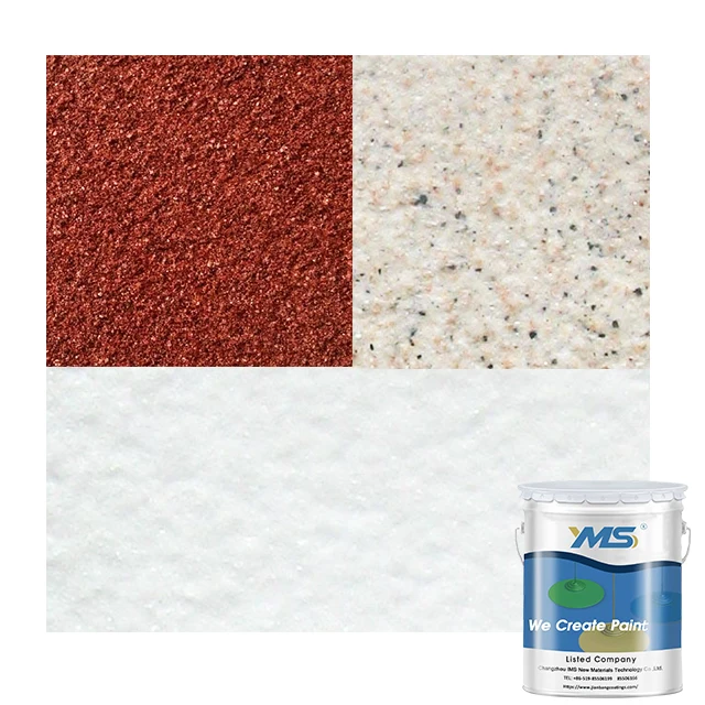 IMS-natural style exterior wall decoration material, Natural Stone Textured Paint