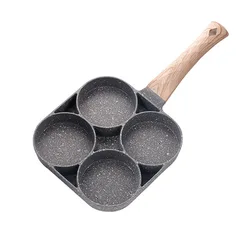 Wholesale 4 Hole Fried Eggs Mini Non Stick Frying Pan Homemade Burger Frying Pan For Kitchen