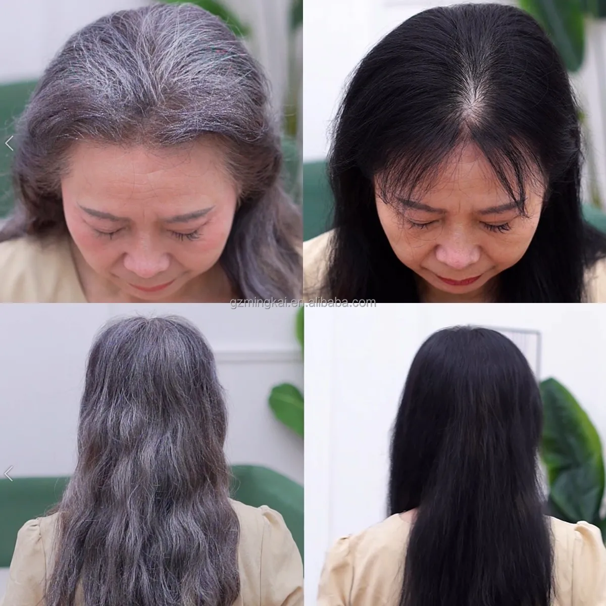 IVS 400ml Professional Permanent Halal Argan Oil Natural Black Hair Shampoo Dye Hair Color Shampoo For Men And Women